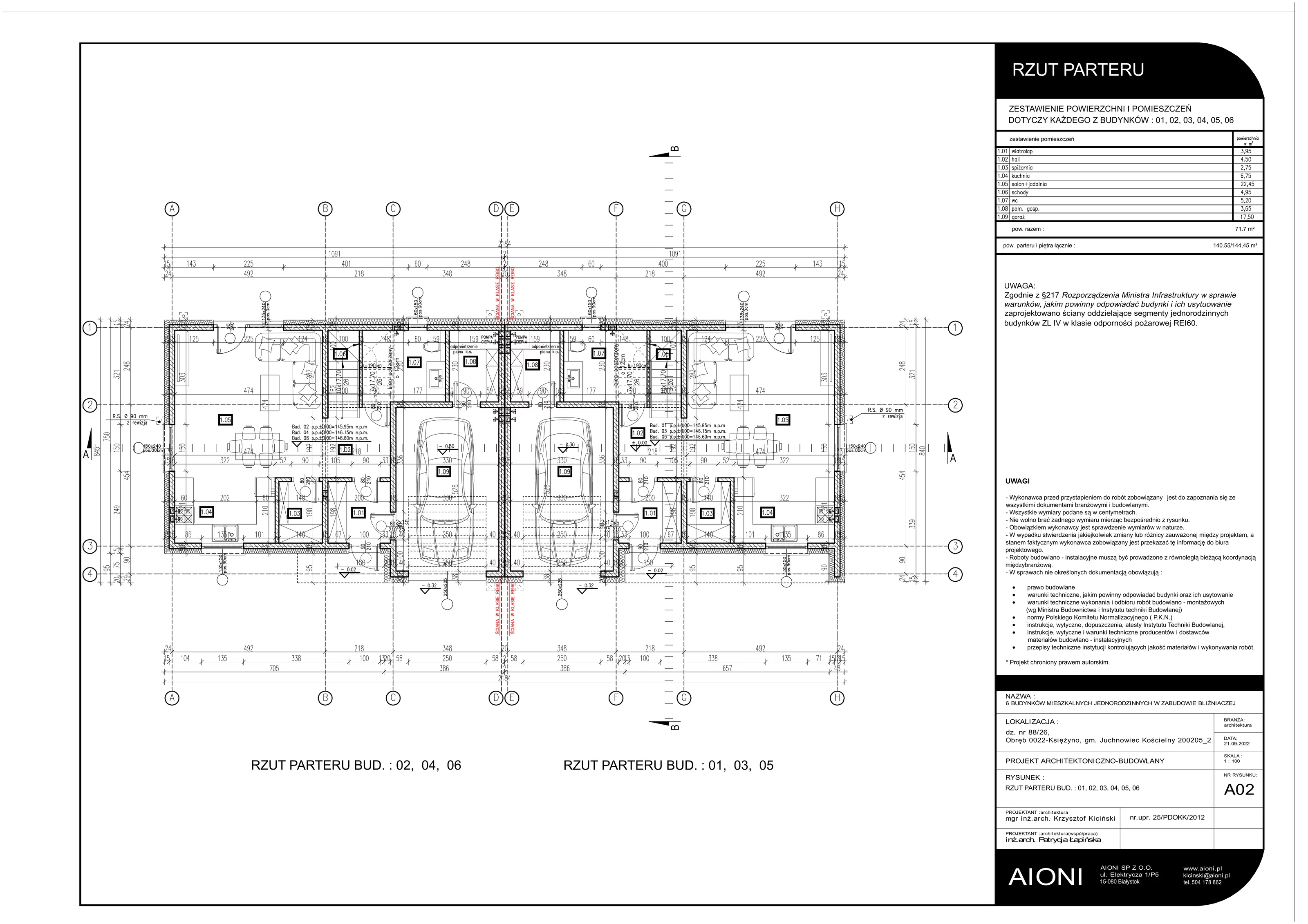 Dom 144,45 m², oferta nr 1, Bliźniaki Księżyno, Księżyno, ul. Wincentego Witosa