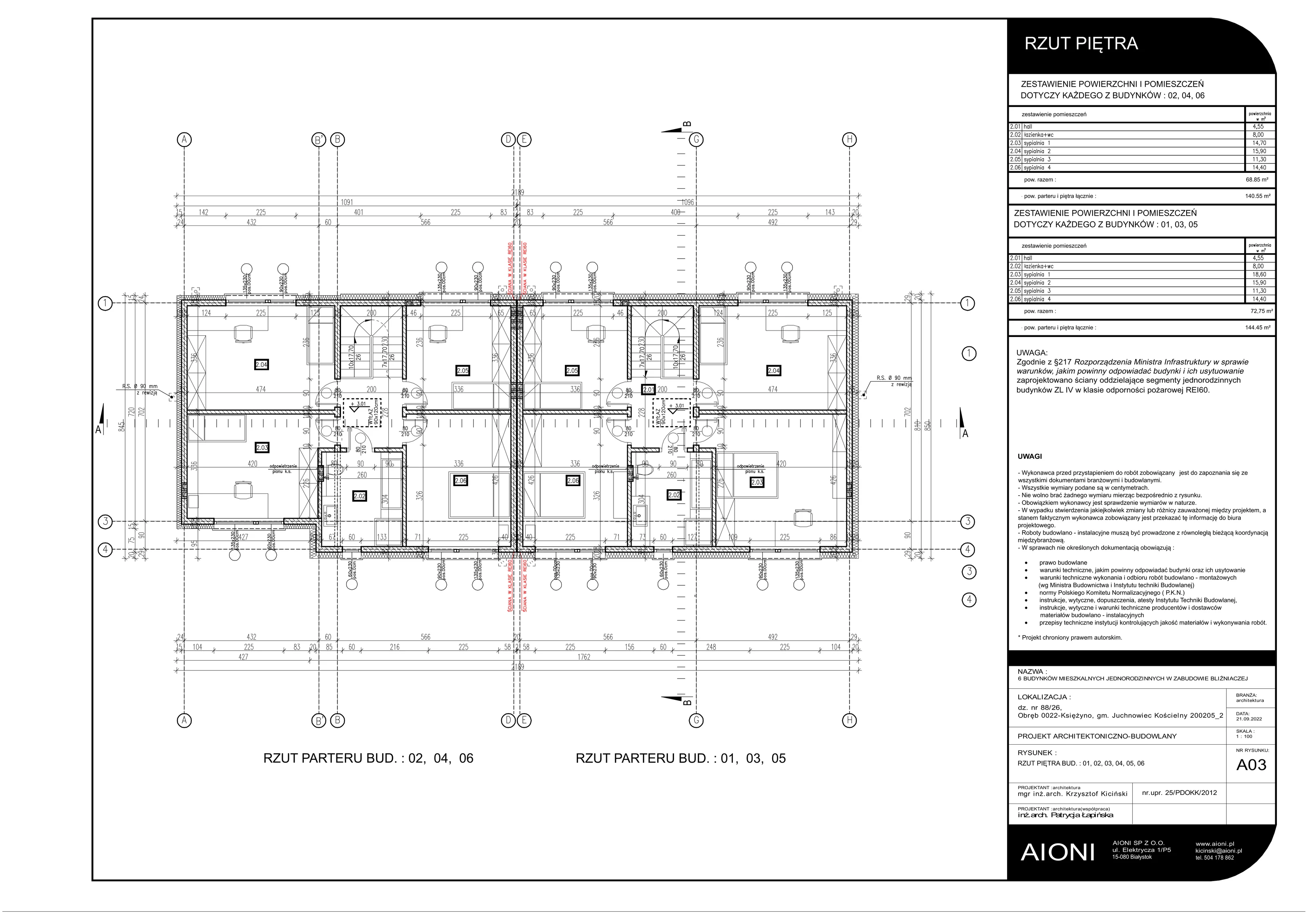 Dom 144,45 m², oferta nr 3, Bliźniaki Księżyno, Księżyno, ul. Wincentego Witosa