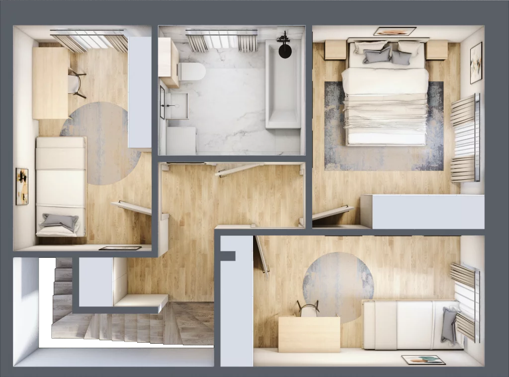 Dom 94,10 m², oferta nr 13B, Osiedle Tymiankowa 1 - domy, Łódź, Widzew, ul. Tymiankowa 1