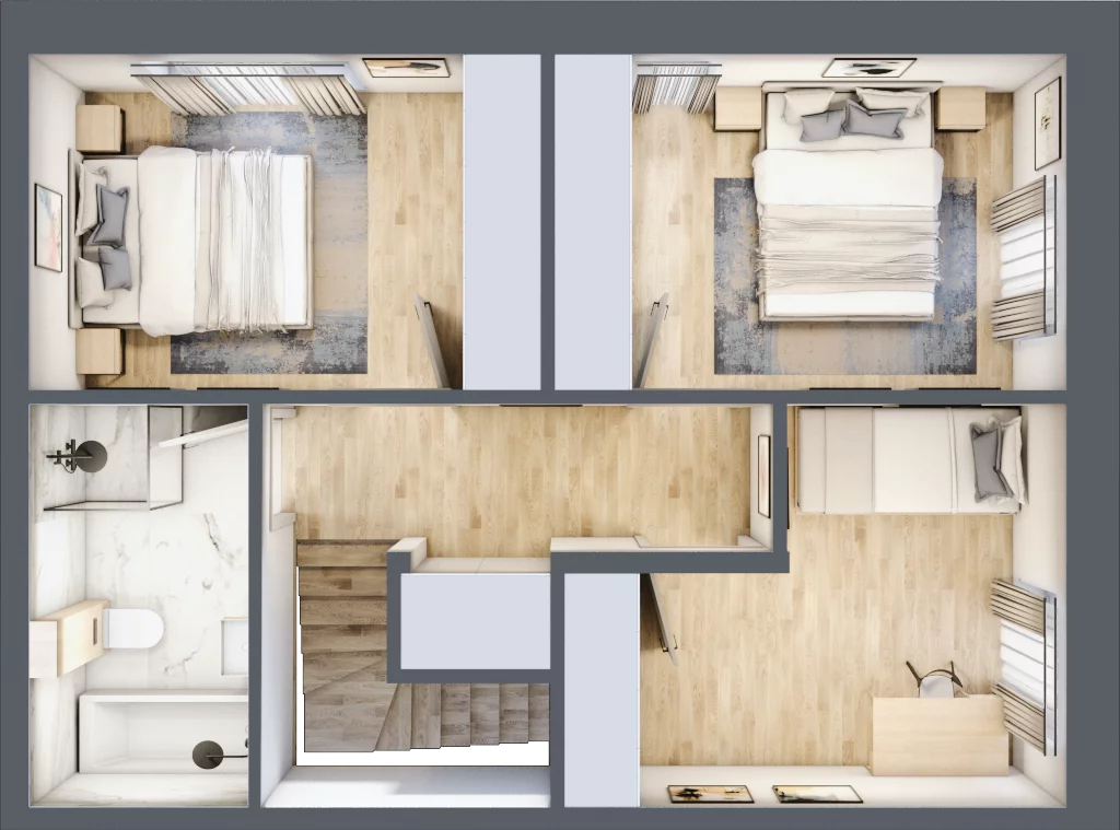 Dom 94,48 m², oferta nr 16A, Osiedle Tymiankowa 1 - domy, Łódź, Widzew, ul. Tymiankowa 1
