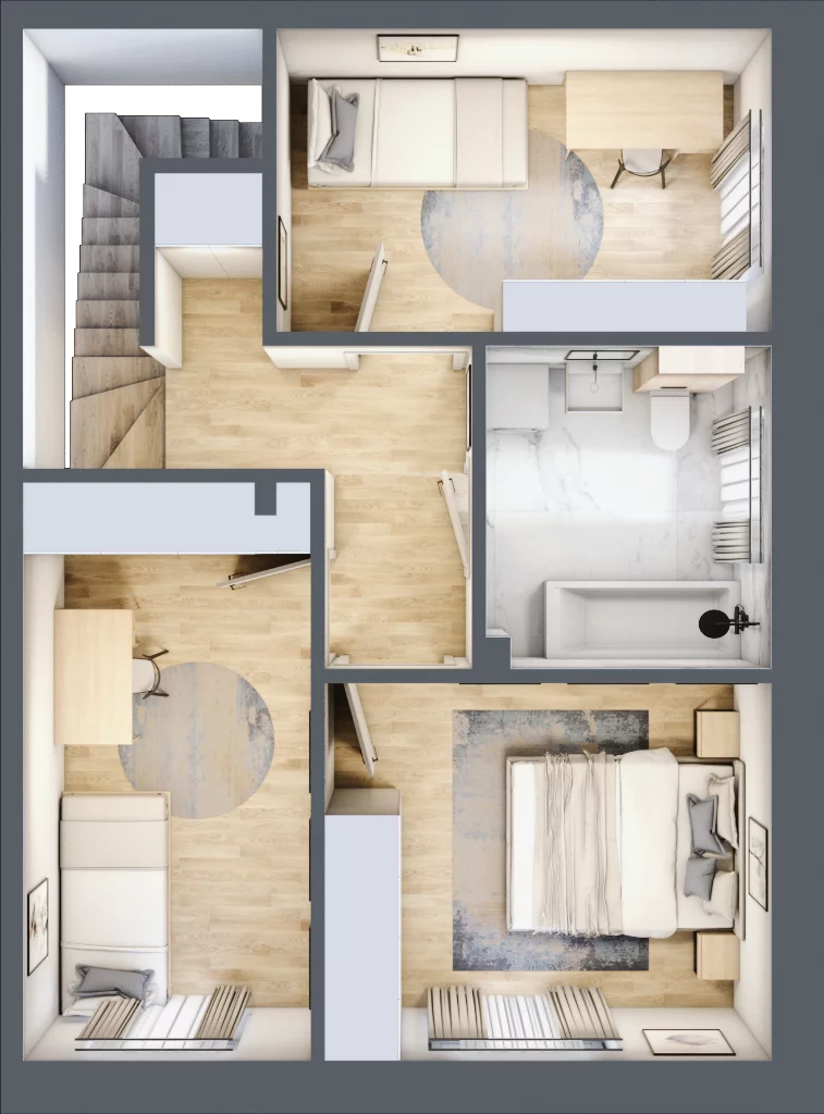 Dom 94,10 m², oferta nr 16C, Osiedle Tymiankowa 1 - domy, Łódź, Widzew, ul. Tymiankowa 1
