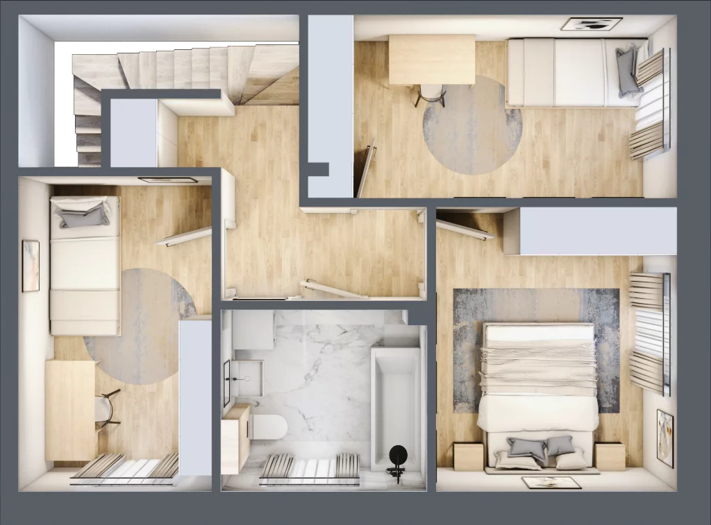 Dom 94,10 m², oferta nr 16B, Osiedle Tymiankowa 1 - domy, Łódź, Widzew, ul. Tymiankowa 1