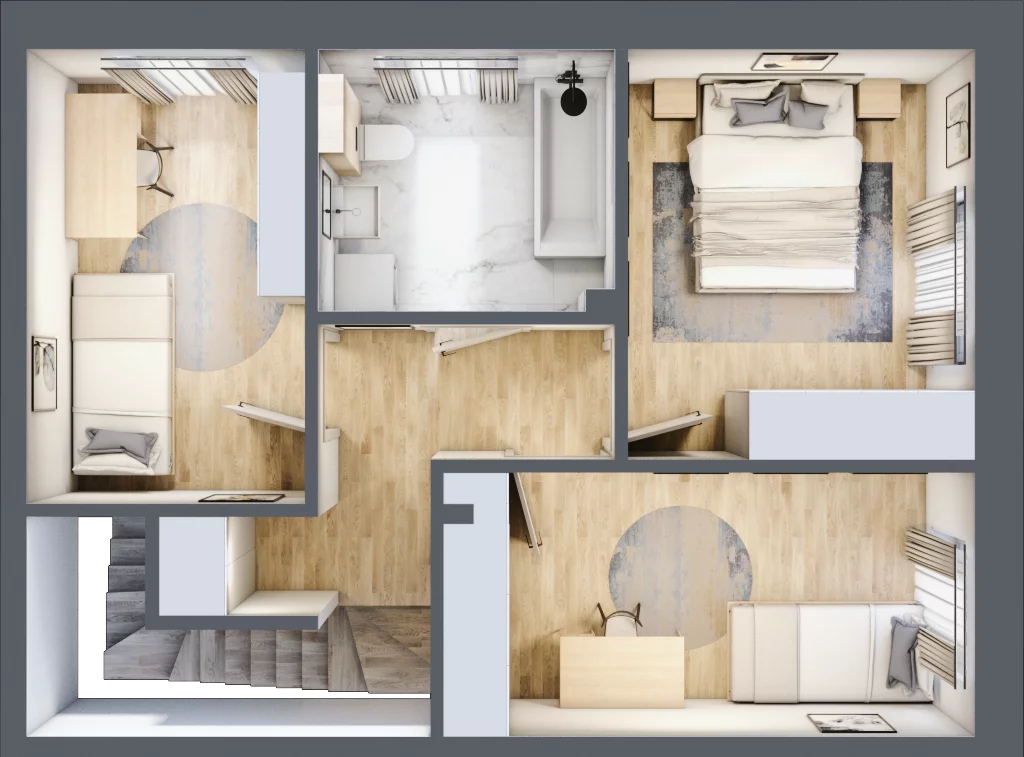 Dom 94,10 m², oferta nr 17A, Osiedle Tymiankowa 1 - domy, Łódź, Widzew, ul. Tymiankowa 1