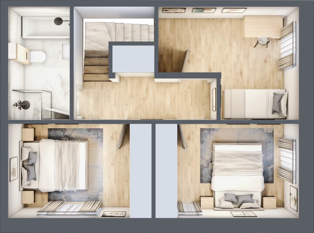 Dom 94,48 m², oferta nr 17B, Osiedle Tymiankowa 1 - domy, Łódź, Widzew, ul. Tymiankowa 1