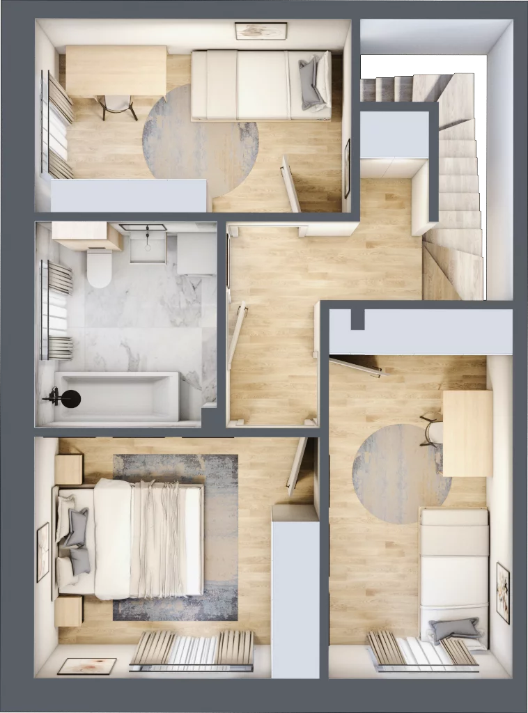 Dom 94,10 m², oferta nr 17D, Osiedle Tymiankowa 1 - domy, Łódź, Widzew, ul. Tymiankowa 1