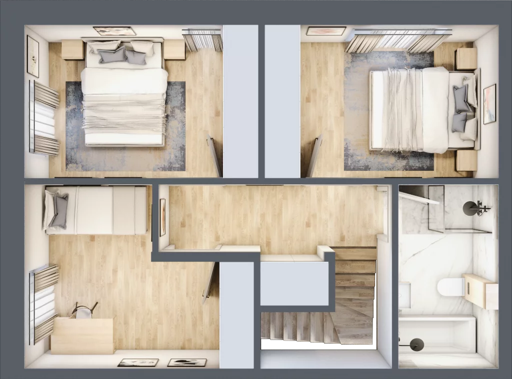 Dom 94,48 m², oferta nr 5A, Osiedle Tymiankowa 1 - domy, Łódź, Widzew, ul. Tymiankowa 1