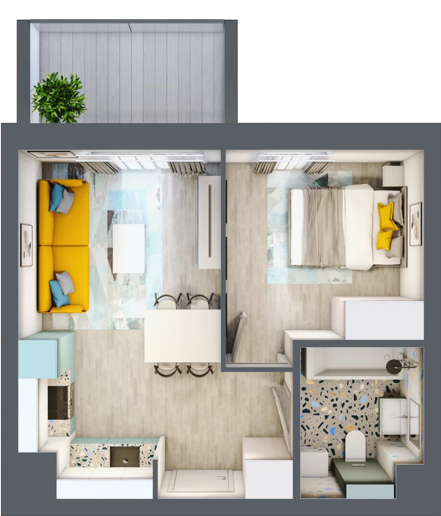 1 pokój, mieszkanie 31,22 m², piętro 7, oferta nr A35, Kilińskiego, Elbląg, Zatorze, ul. Jana Kilińskiego