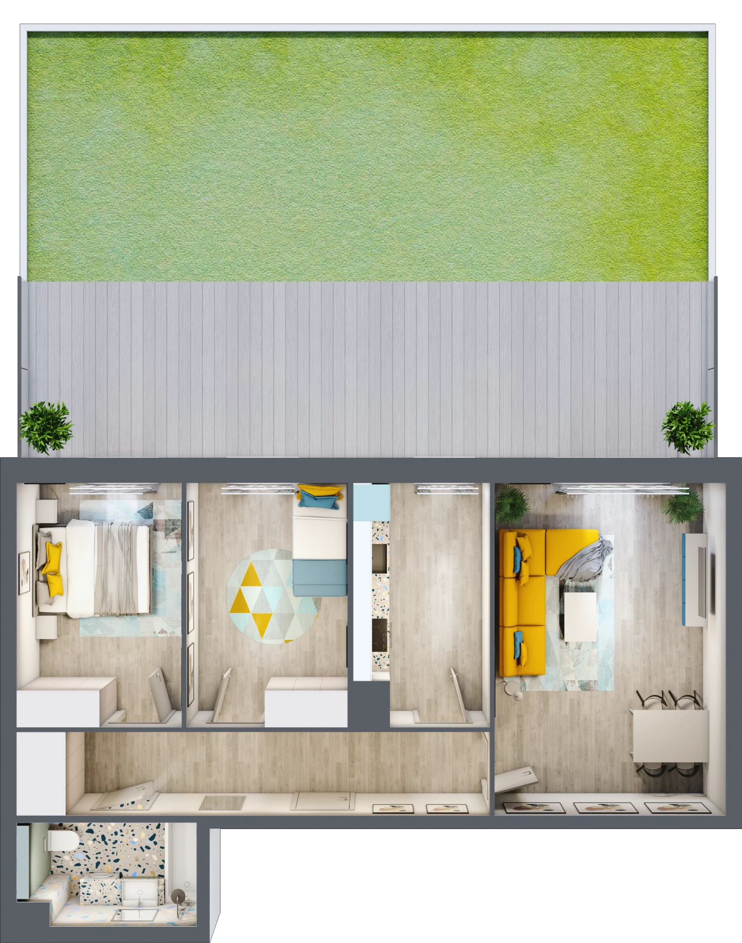 3 pokoje, mieszkanie 62,21 m², piętro 2, oferta nr B03, Kilińskiego, Elbląg, Zatorze, ul. Jana Kilińskiego