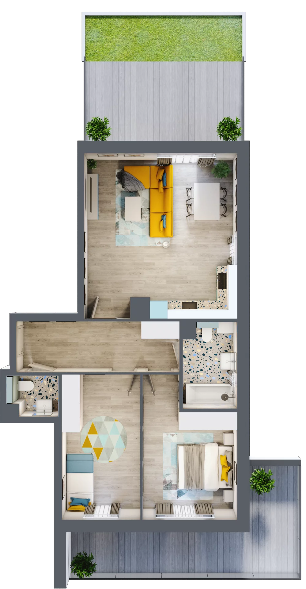 2 pokoje, mieszkanie 67,56 m², piętro 2, oferta nr B05, Kilińskiego, Elbląg, Zatorze, ul. Jana Kilińskiego