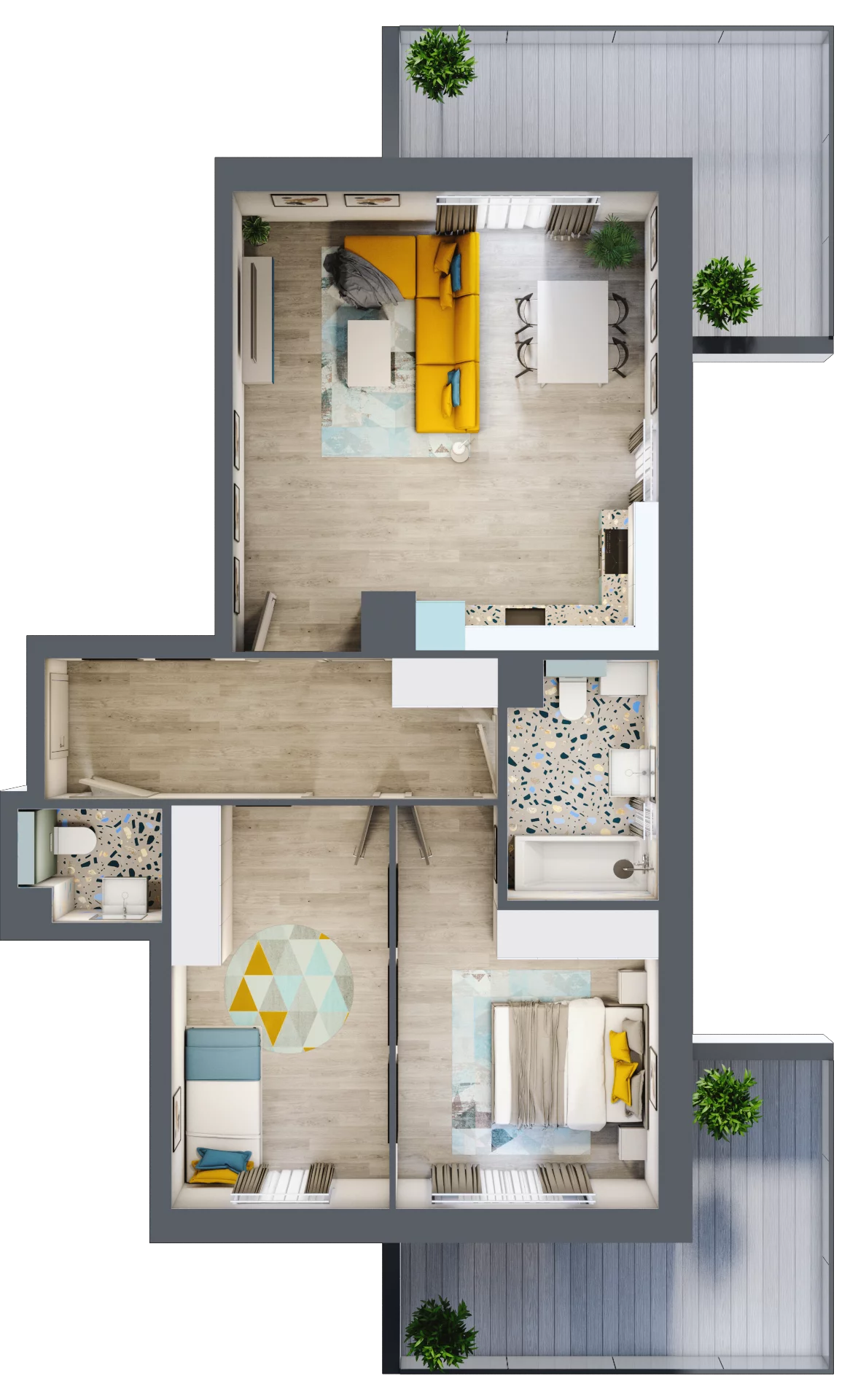 2 pokoje, mieszkanie 67,56 m², piętro 3, oferta nr B10, Kilińskiego, Elbląg, Zatorze, ul. Jana Kilińskiego