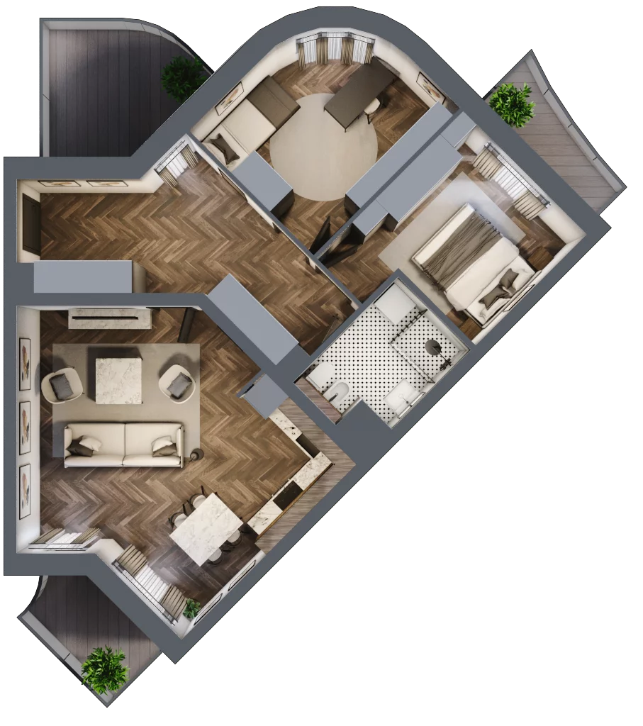 3 pokoje, mieszkanie 64,22 m², piętro 5, oferta nr 52, Osiedle Nove, Ostróda, ul. 1 Dywizji