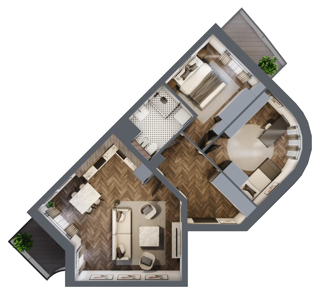 2 pokoje, mieszkanie 59,50 m², parter, oferta nr 21, Osiedle Nove, Ostróda, ul. 1 Dywizji