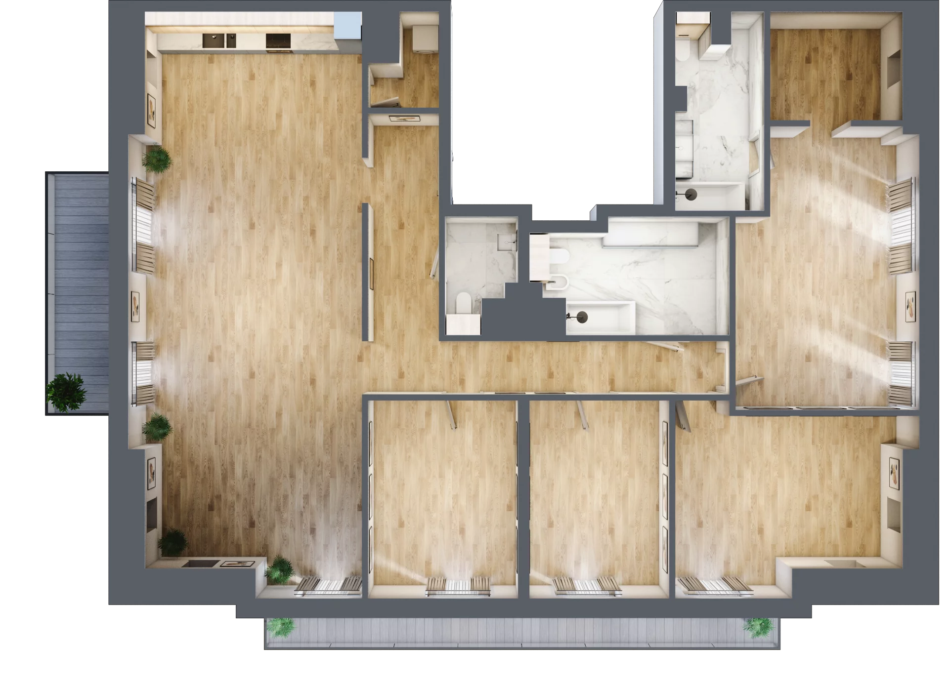5 pokoi, apartament 180,45 m², piętro 2, oferta nr A10, Przy Parku, Żerniki Wrocławskie, ul. Parkowa