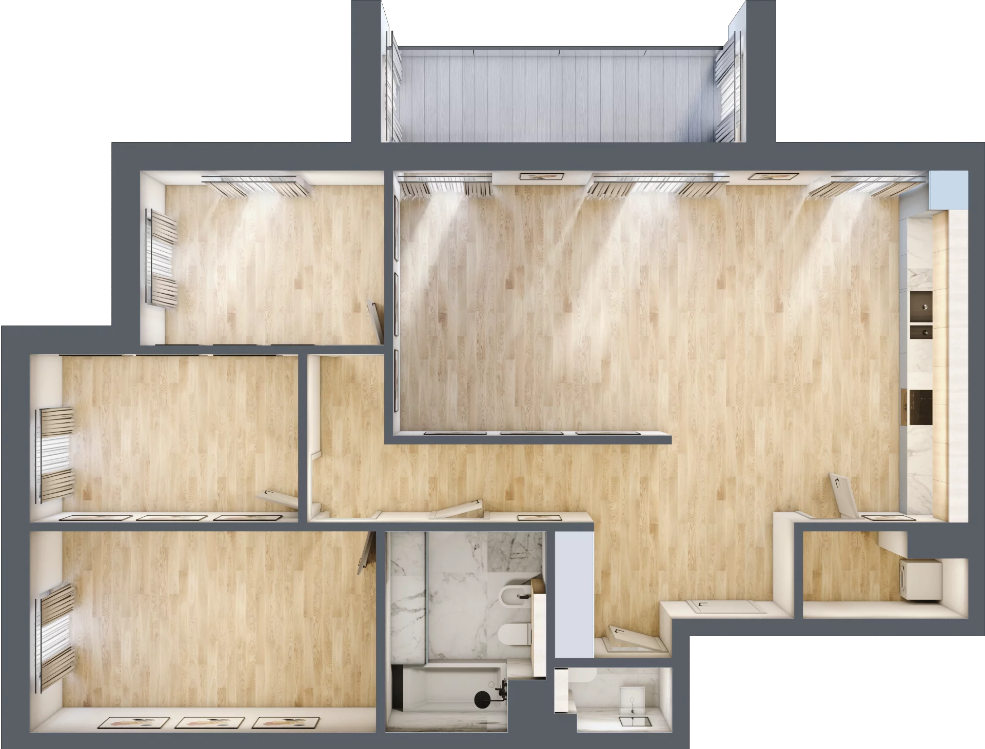 4 pokoje, apartament 106,54 m², piętro 1, oferta nr B07, Przy Parku, Żerniki Wrocławskie, ul. Parkowa