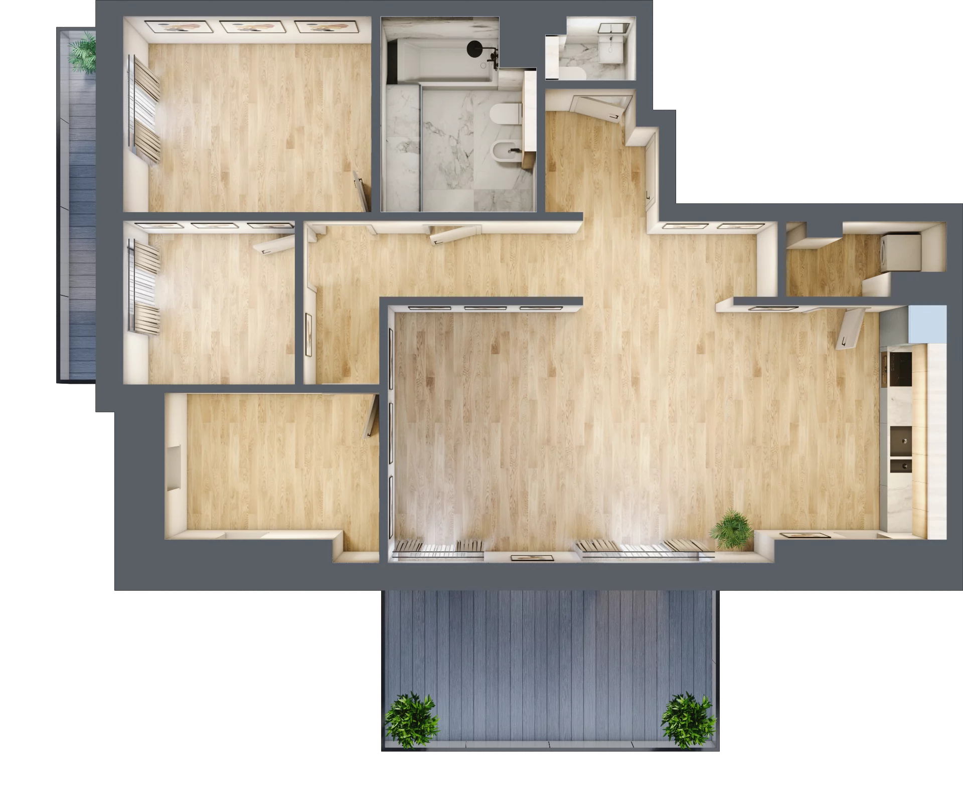 4 pokoje, apartament 85,65 m², piętro 2, oferta nr B09, Przy Parku, Żerniki Wrocławskie, ul. Parkowa