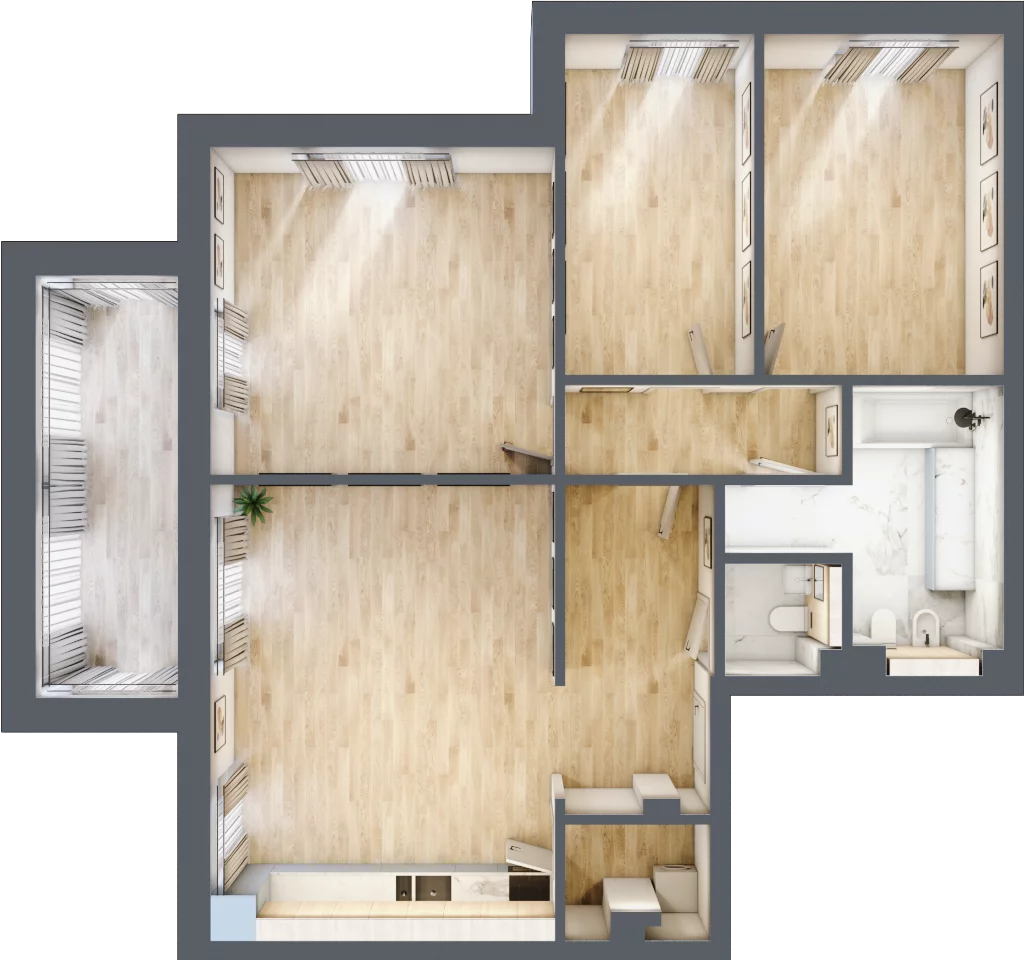 5 pokoi, apartament 111,13 m², piętro 1, oferta nr D05, Przy Parku, Żerniki Wrocławskie, ul. Parkowa