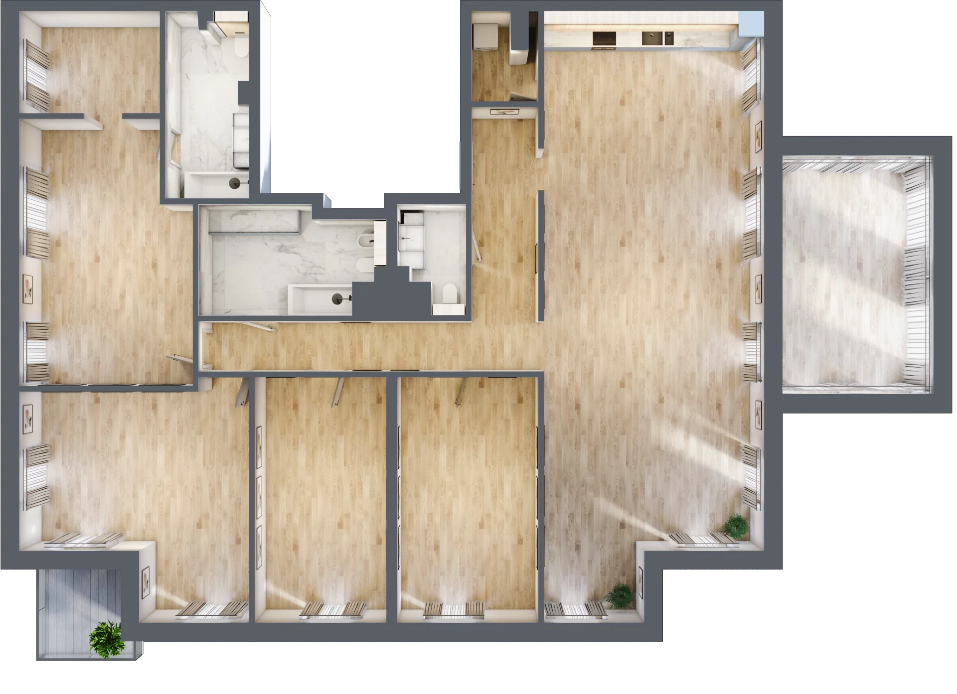 6 pokoi, apartament 228,49 m², piętro 1, oferta nr E06, Przy Parku, Żerniki Wrocławskie, ul. Parkowa