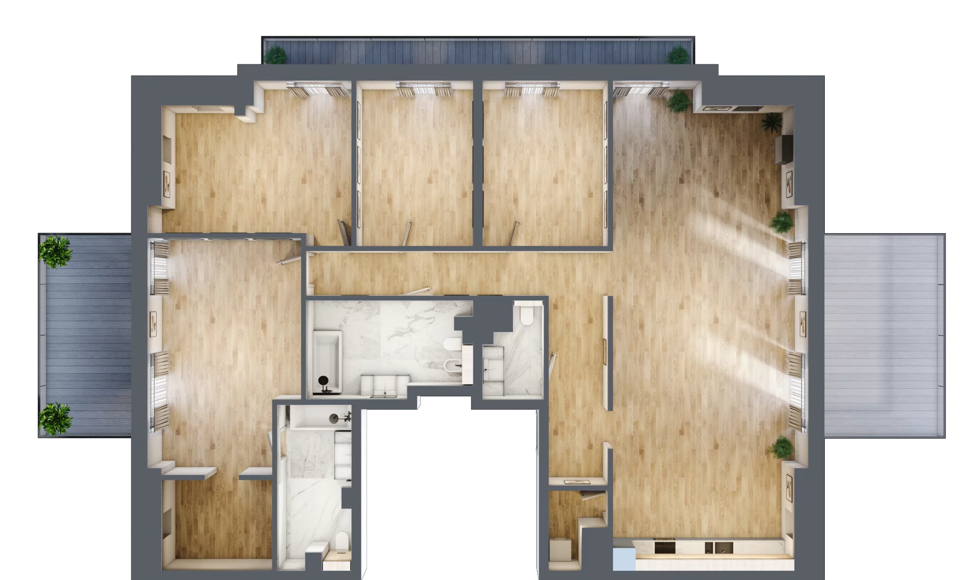 5 pokoi, apartament 181,05 m², piętro 2, oferta nr E07, Przy Parku, Żerniki Wrocławskie, ul. Parkowa