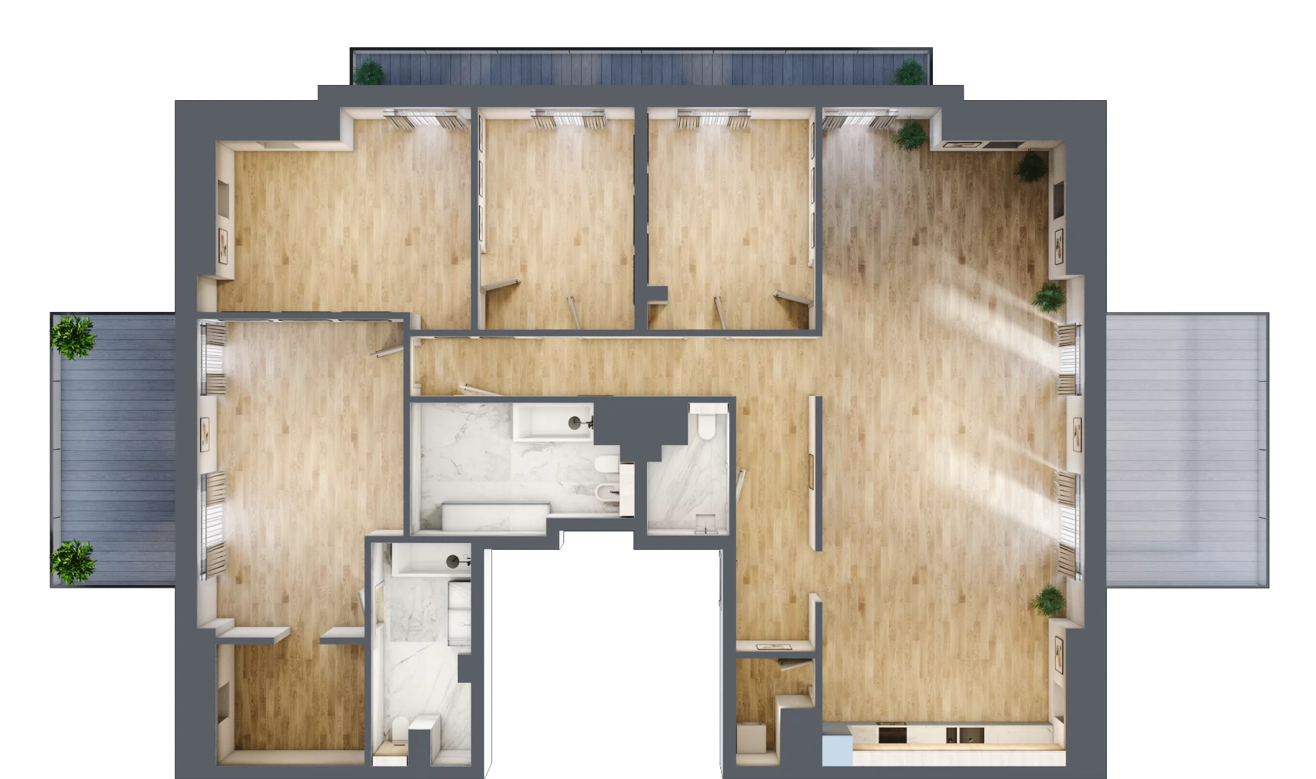 5 pokoi, apartament 180,33 m², piętro 2, oferta nr F09, Przy Parku, Żerniki Wrocławskie, ul. Parkowa