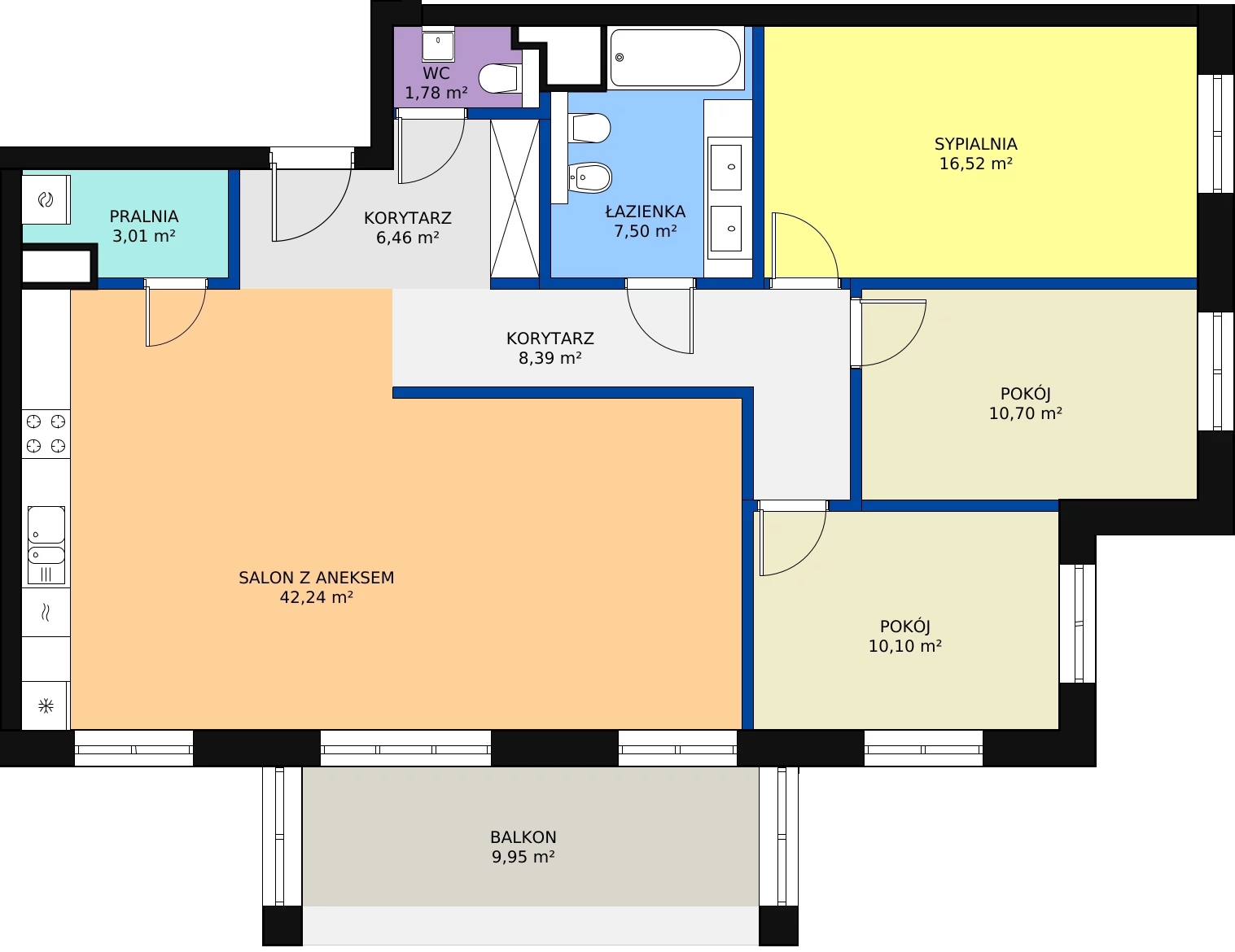 Zalety apartamentu 106.7 m², G07