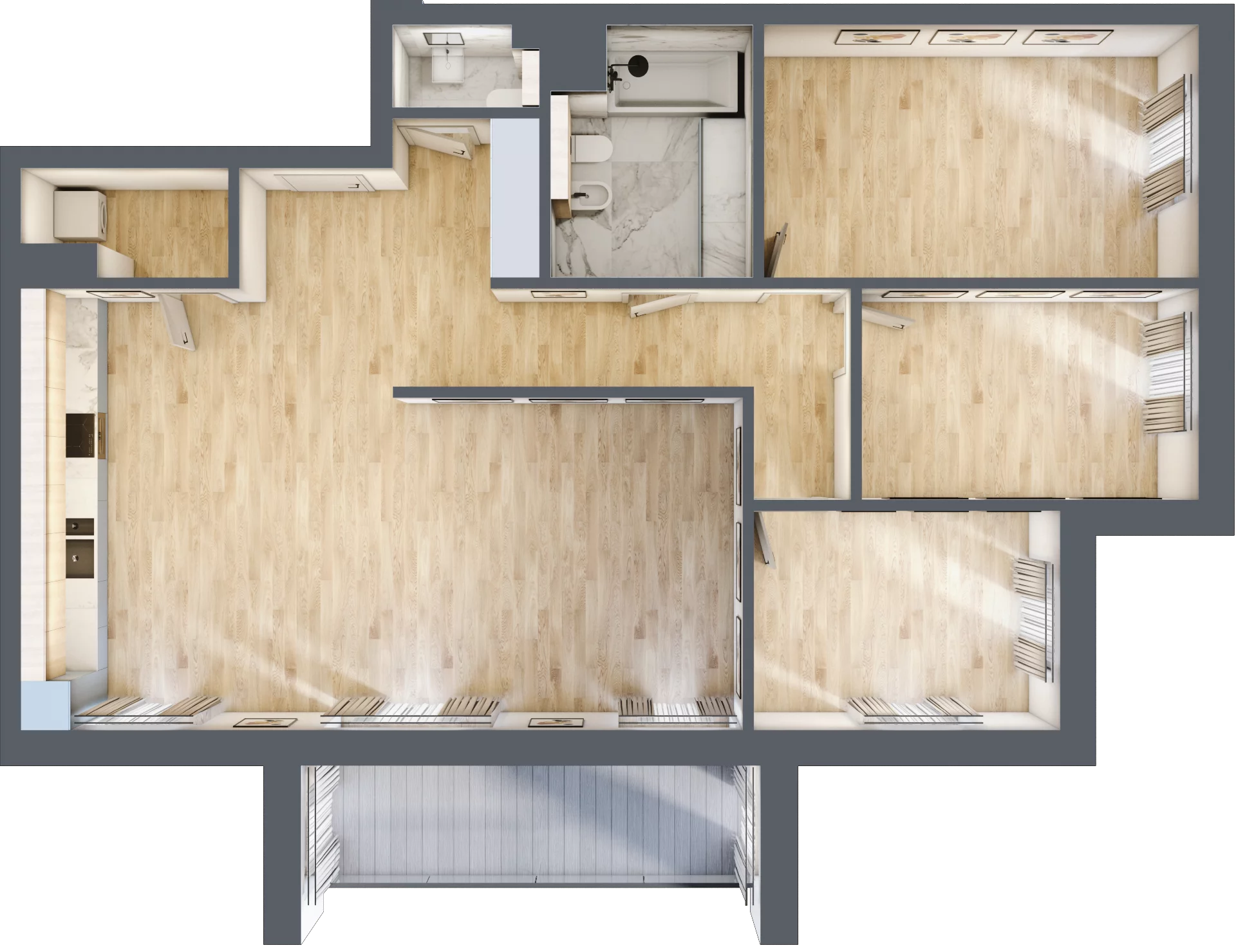 4 pokoje, apartament 106,70 m², piętro 1, oferta nr G07, Przy Parku, Żerniki Wrocławskie, ul. Parkowa