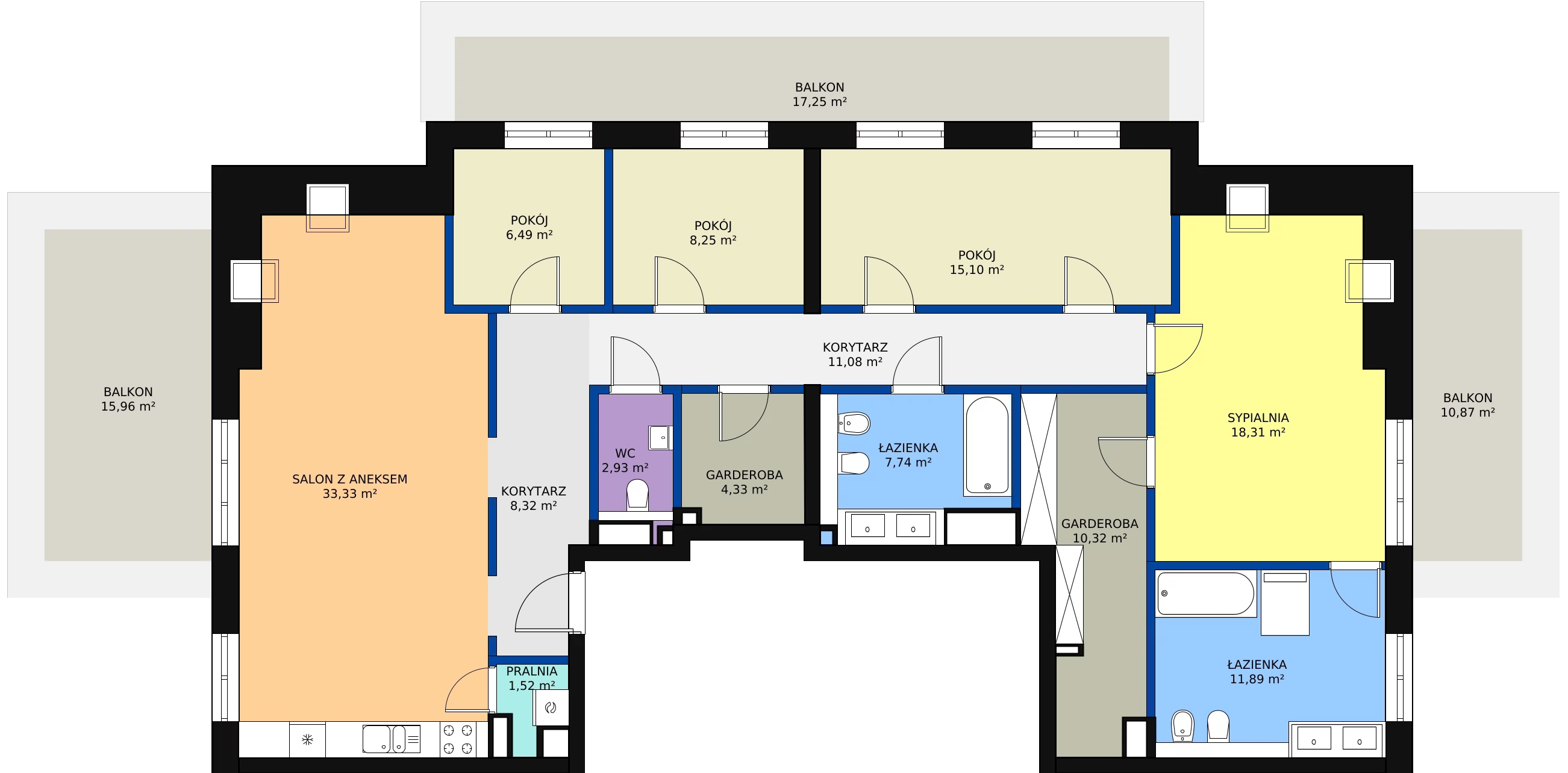 Zalety apartamentu 139.61 m², J11