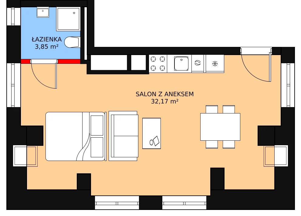 Apartament 36,02 m², piętro 2, oferta nr L03, Przy Parku, Żerniki Wrocławskie, ul. Parkowa