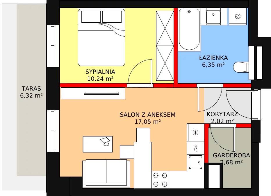 Apartament 38,34 m², piętro 2, oferta nr M22, Przy Parku, Żerniki Wrocławskie, ul. Parkowa