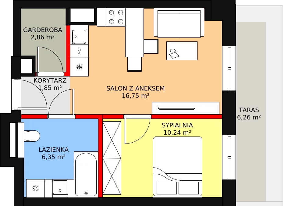 Apartament 38,05 m², piętro 2, oferta nr N18, Przy Parku, Żerniki Wrocławskie, ul. Parkowa