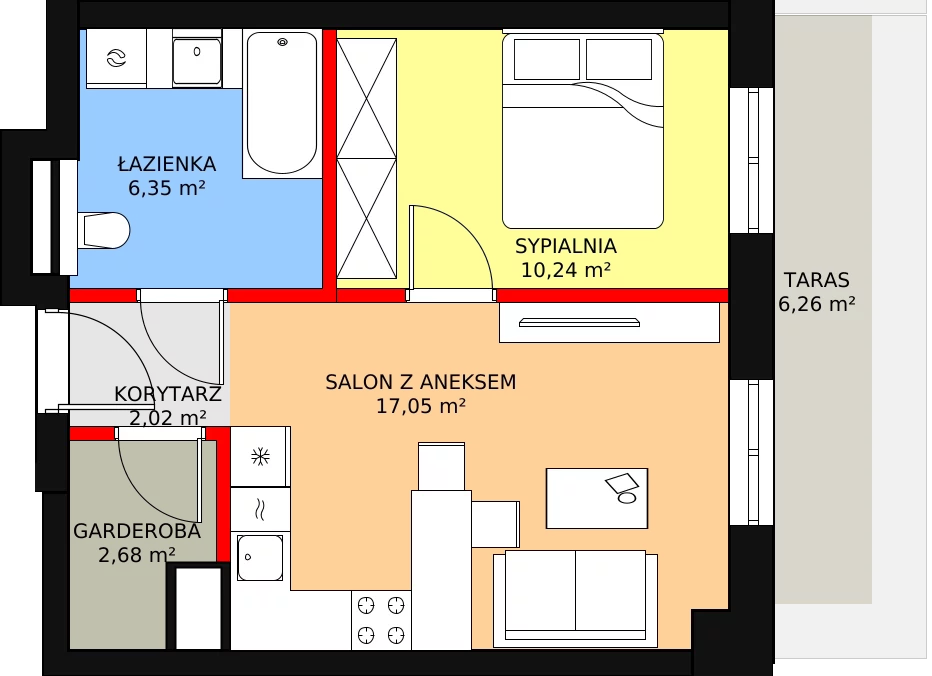 Apartament 38,34 m², piętro 2, oferta nr N19, Przy Parku, Żerniki Wrocławskie, ul. Parkowa