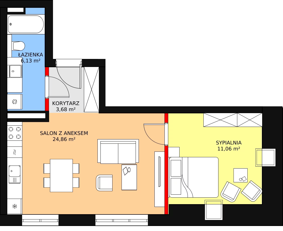 Apartament 45,73 m², piętro 2, oferta nr N20, Przy Parku, Żerniki Wrocławskie, ul. Parkowa