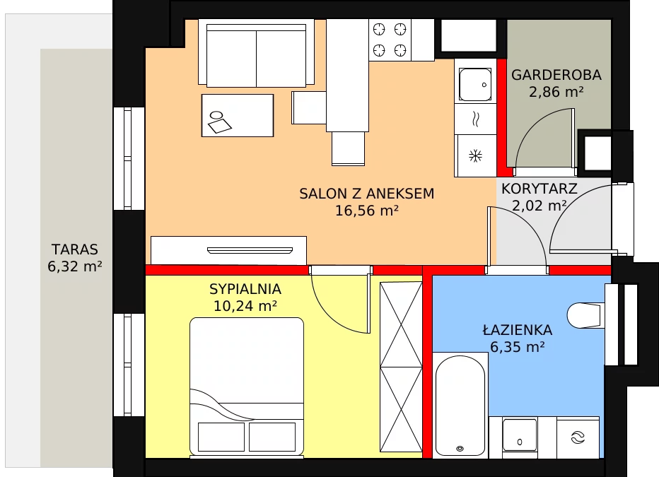 Apartament 38,03 m², piętro 2, oferta nr N23, Przy Parku, Żerniki Wrocławskie, ul. Parkowa