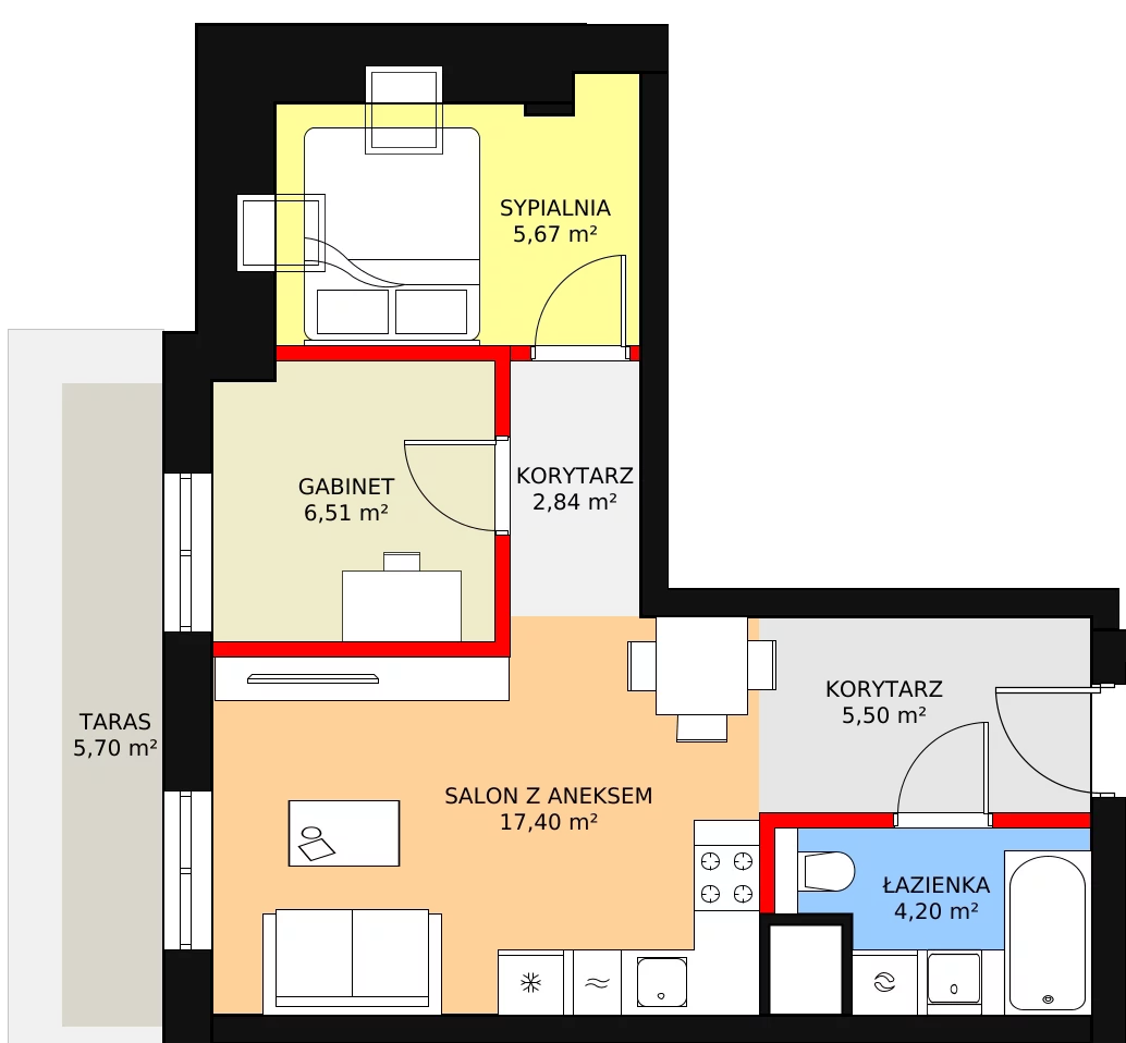 Apartament 42,12 m², piętro 2, oferta nr O19, Przy Parku, Żerniki Wrocławskie, ul. Parkowa