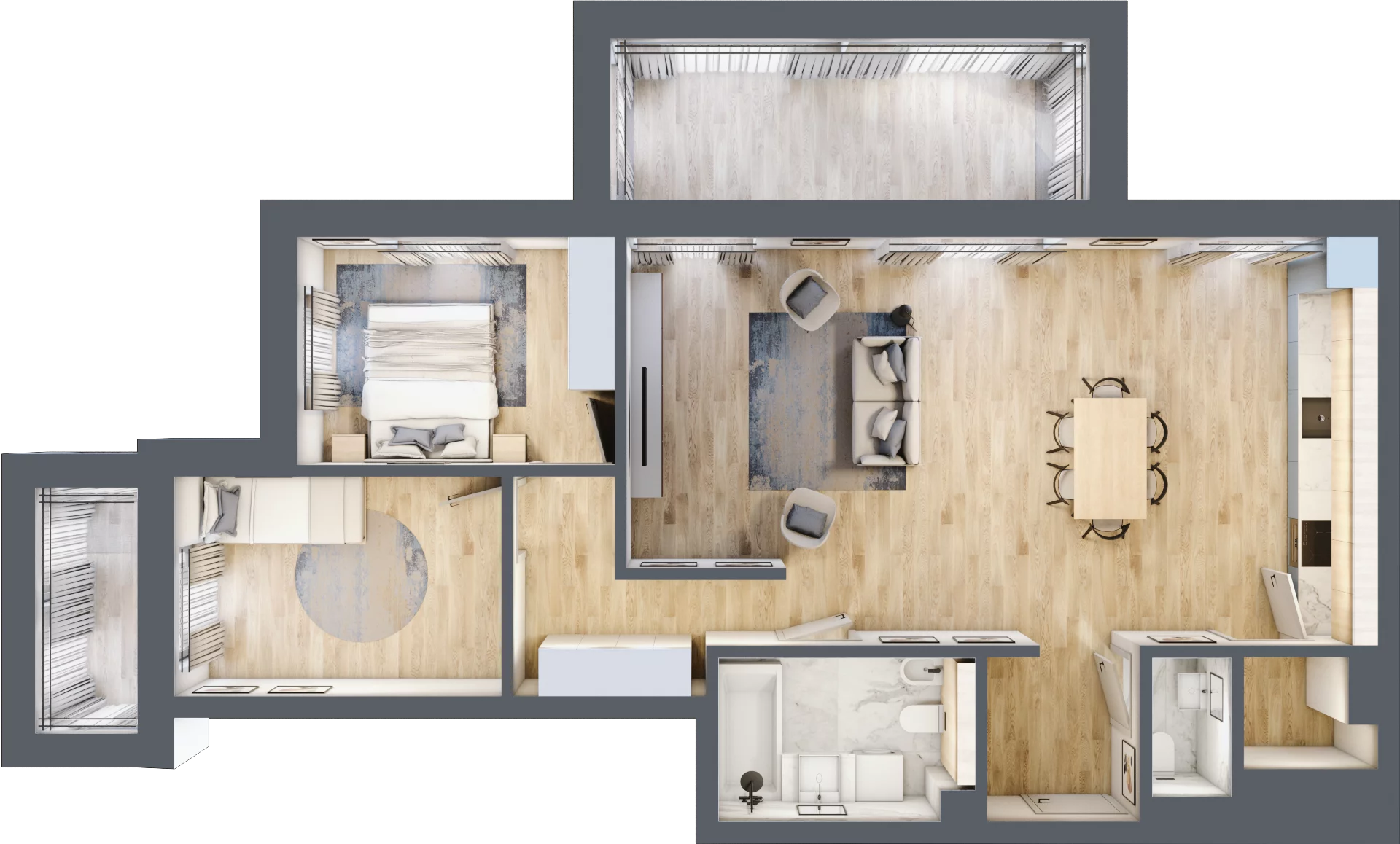 5 pokoi, apartament 92,75 m², piętro 1, oferta nr P01, Przy Parku, Żerniki Wrocławskie, ul. Parkowa