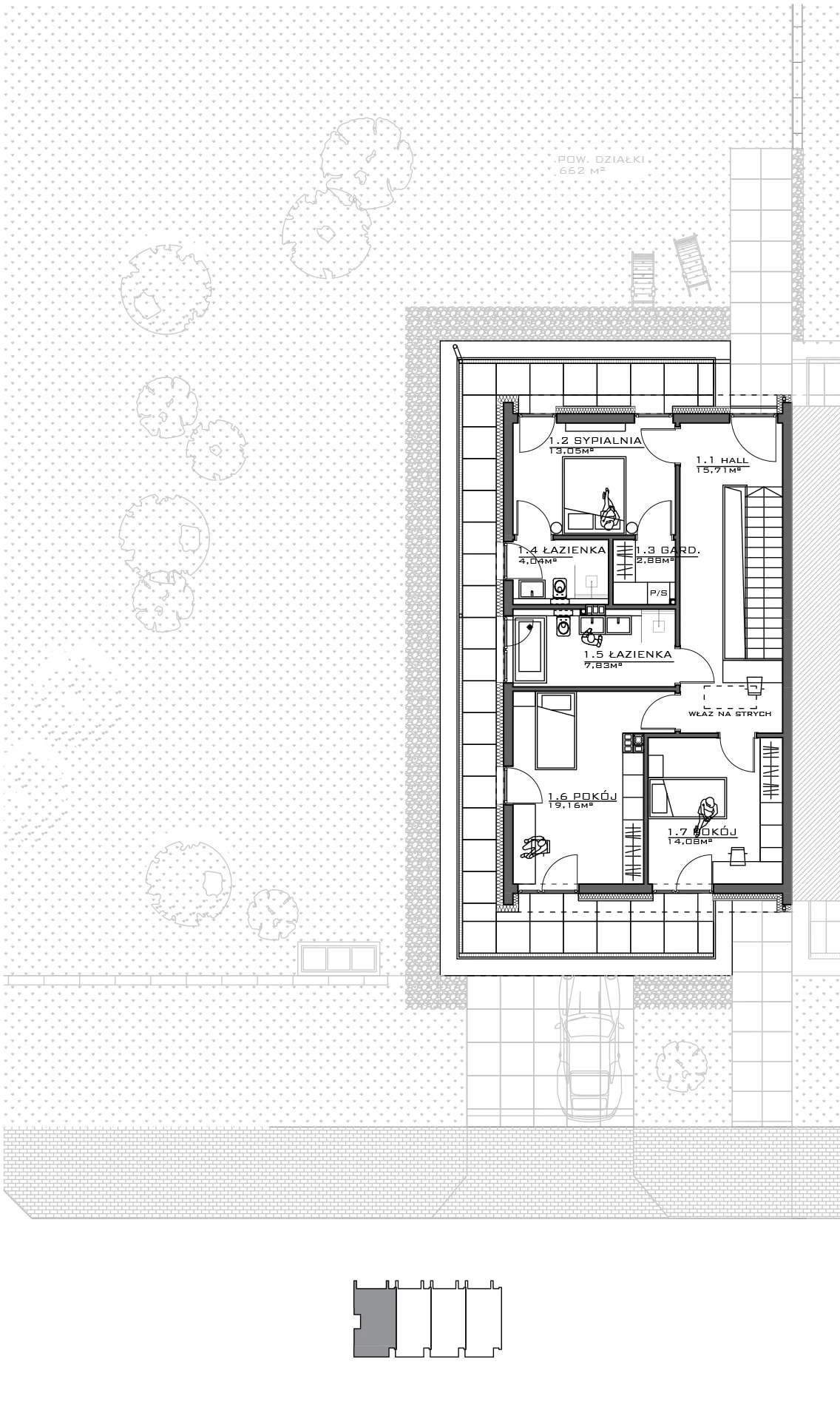 Dom 182,88 m², oferta nr A1, Green Gardens, Ksawerów, ul. Wschodnia 63