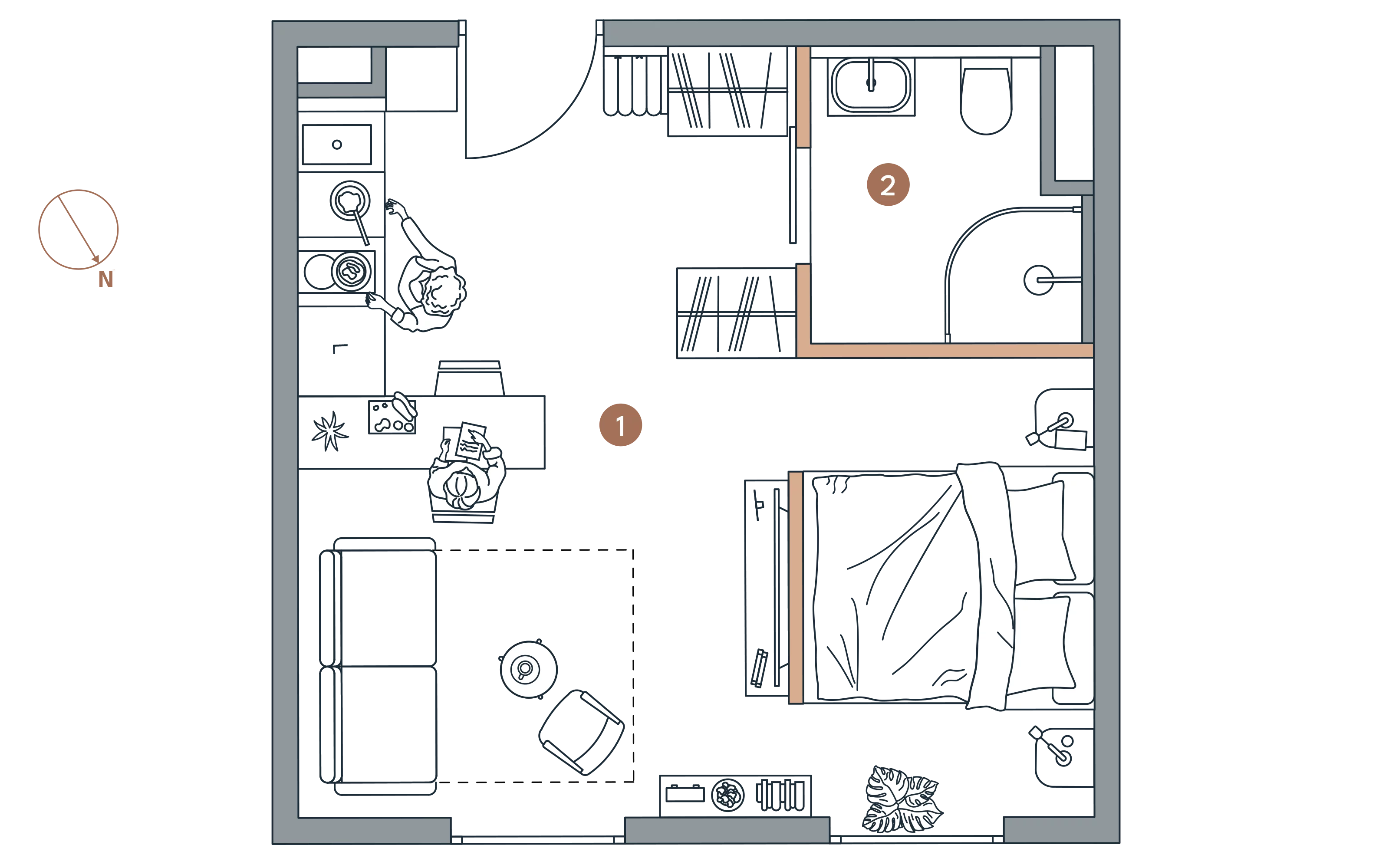 Apartament inwestycyjny 27,78 m², piętro 1, oferta nr A/1.20, Starowiejska 3, Katowice, Śródmieście, ul. Starowiejska 3