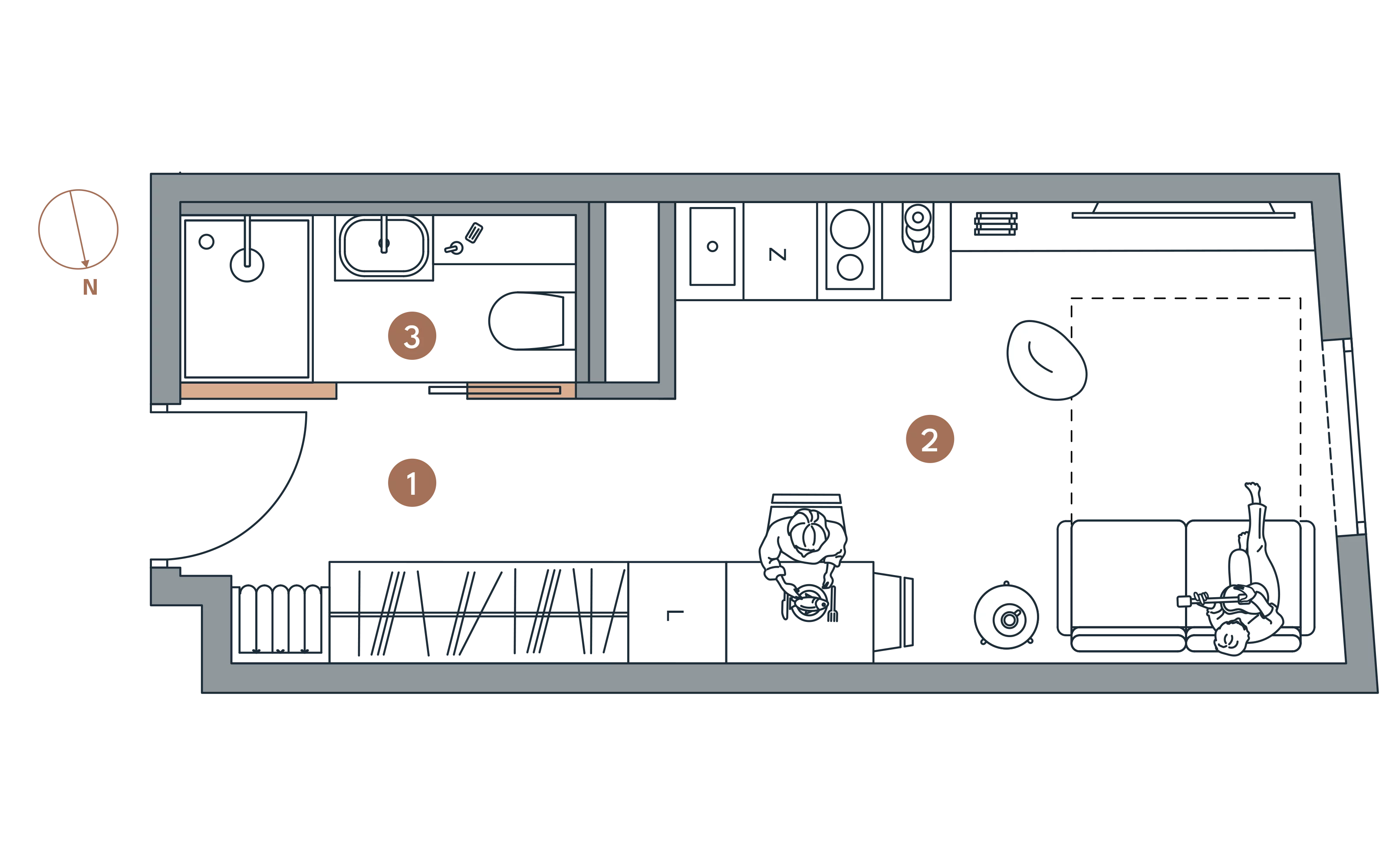 Apartament inwestycyjny 18,97 m², piętro 1, oferta nr A/1.9, Starowiejska 3, Katowice, Śródmieście, ul. Starowiejska 3