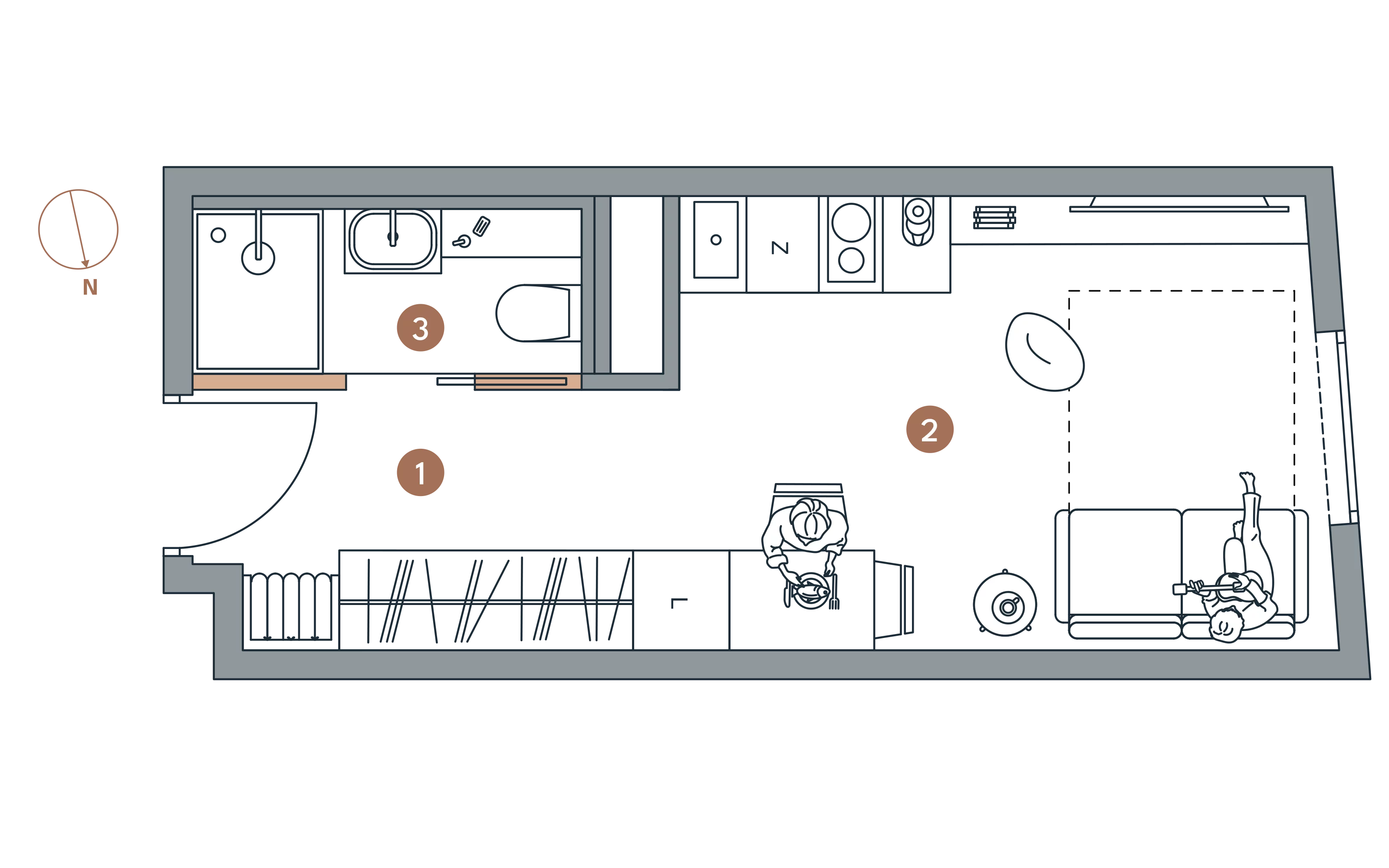 Apartament inwestycyjny 18,33 m², piętro 2, oferta nr A/2.8, Starowiejska 3, Katowice, Śródmieście, ul. Starowiejska 3