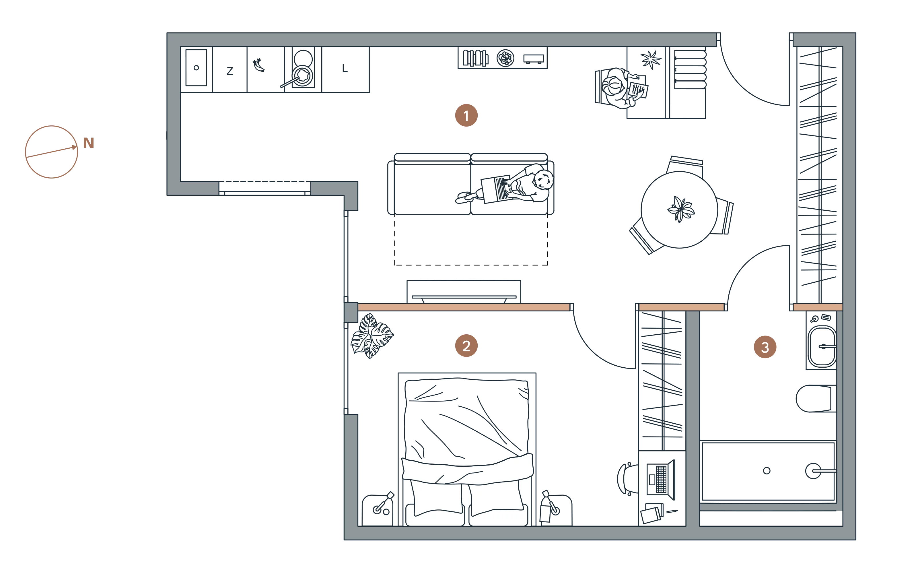 Apartament inwestycyjny 41,48 m², piętro 1, oferta nr A/1.1, Starowiejska 3, Katowice, Śródmieście, ul. Starowiejska 3