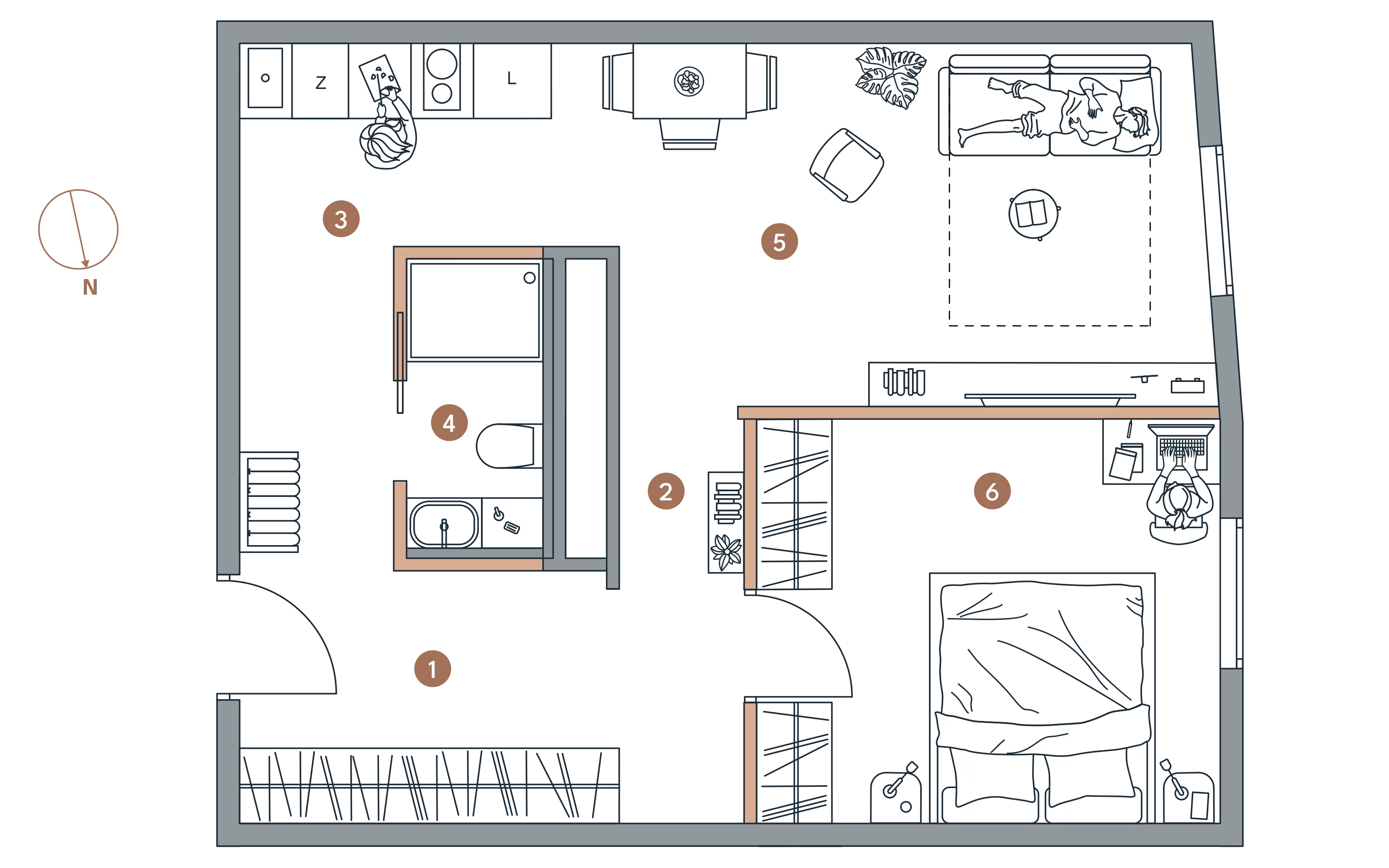 Apartament inwestycyjny 44,51 m², piętro 4, oferta nr A/4.8, Starowiejska 3, Katowice, Śródmieście, ul. Starowiejska 3