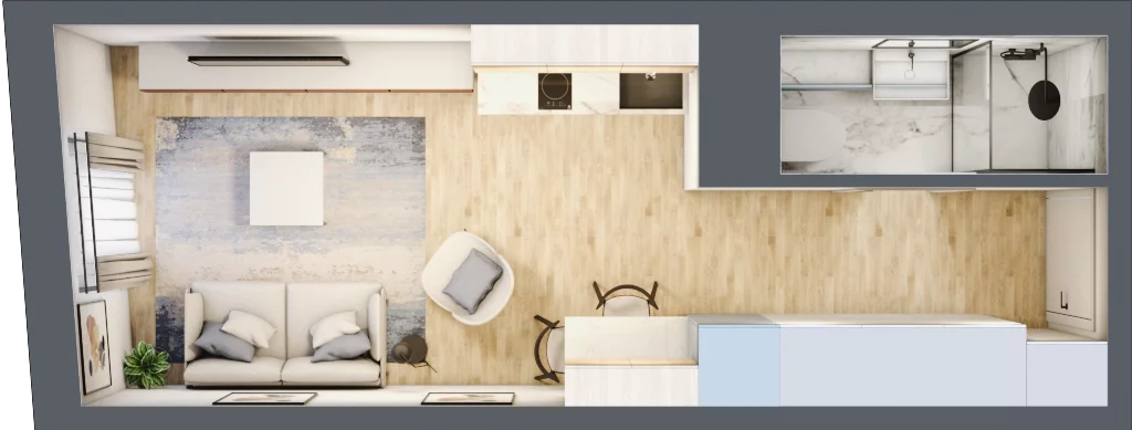 1 pokój, apartament inwestycyjny 20,40 m², piętro 1, oferta nr A/1.11, Starowiejska 3, Katowice, Śródmieście, ul. Starowiejska 3