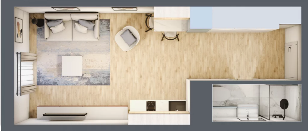 1 pokój, apartament inwestycyjny 23,83 m², piętro 1, oferta nr A/1.12, Starowiejska 3, Katowice, Śródmieście, ul. Starowiejska 3