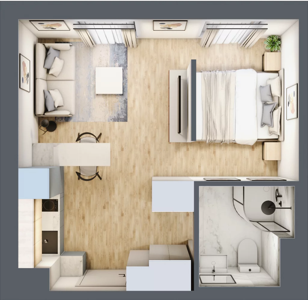 1 pokój, apartament inwestycyjny 27,72 m², piętro 1, oferta nr A/1.19, Starowiejska 3, Katowice, Śródmieście, ul. Starowiejska 3