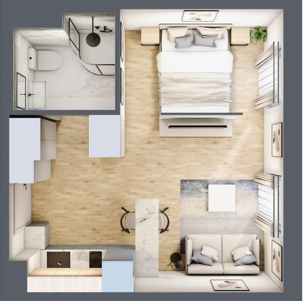 1 pokój, apartament inwestycyjny 27,78 m², piętro 1, oferta nr A/1.20, Starowiejska 3, Katowice, Śródmieście, ul. Starowiejska 3