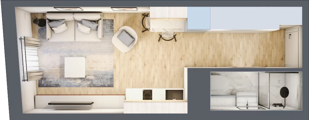 1 pokój, apartament inwestycyjny 19,77 m², piętro 2, oferta nr A/2.10, Starowiejska 3, Katowice, Śródmieście, ul. Starowiejska 3