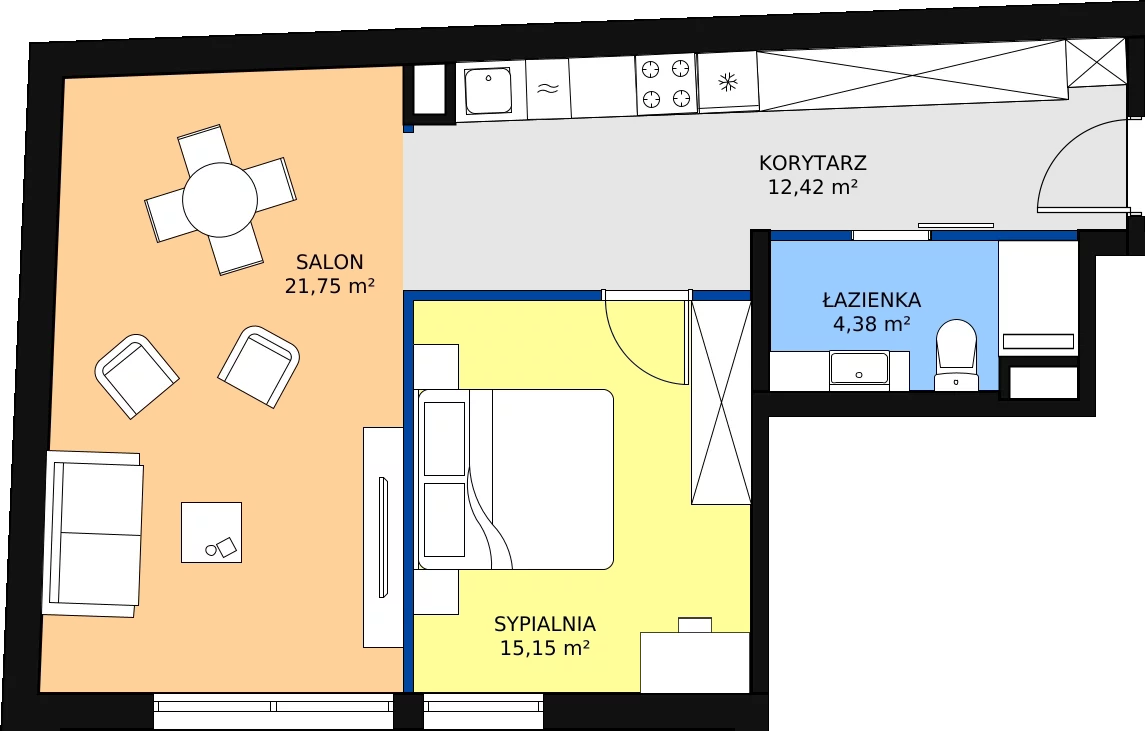 Zalety apartamentu inwestycyjnego 53.7 m², A/4.13
