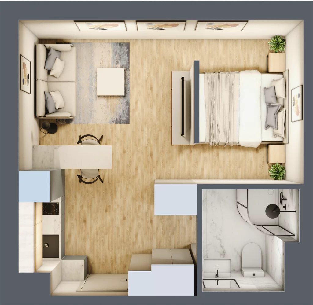 1 pokój, apartament inwestycyjny 21,90 m², piętro 4, oferta nr A/4.15, Starowiejska 3, Katowice, Śródmieście, ul. Starowiejska 3