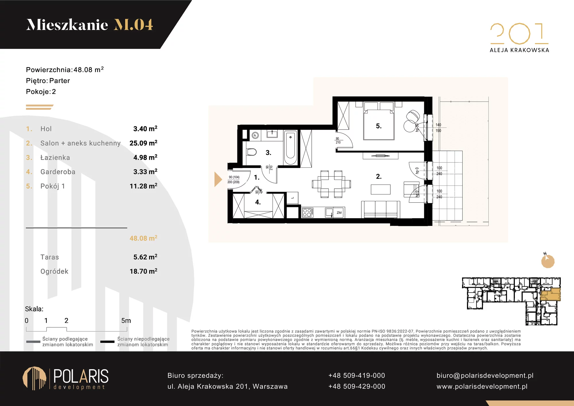 Mieszkanie 48,08 m², parter, oferta nr M4, Aleja Krakowska 201, Warszawa, Włochy, Raków, al. Krakowska 201