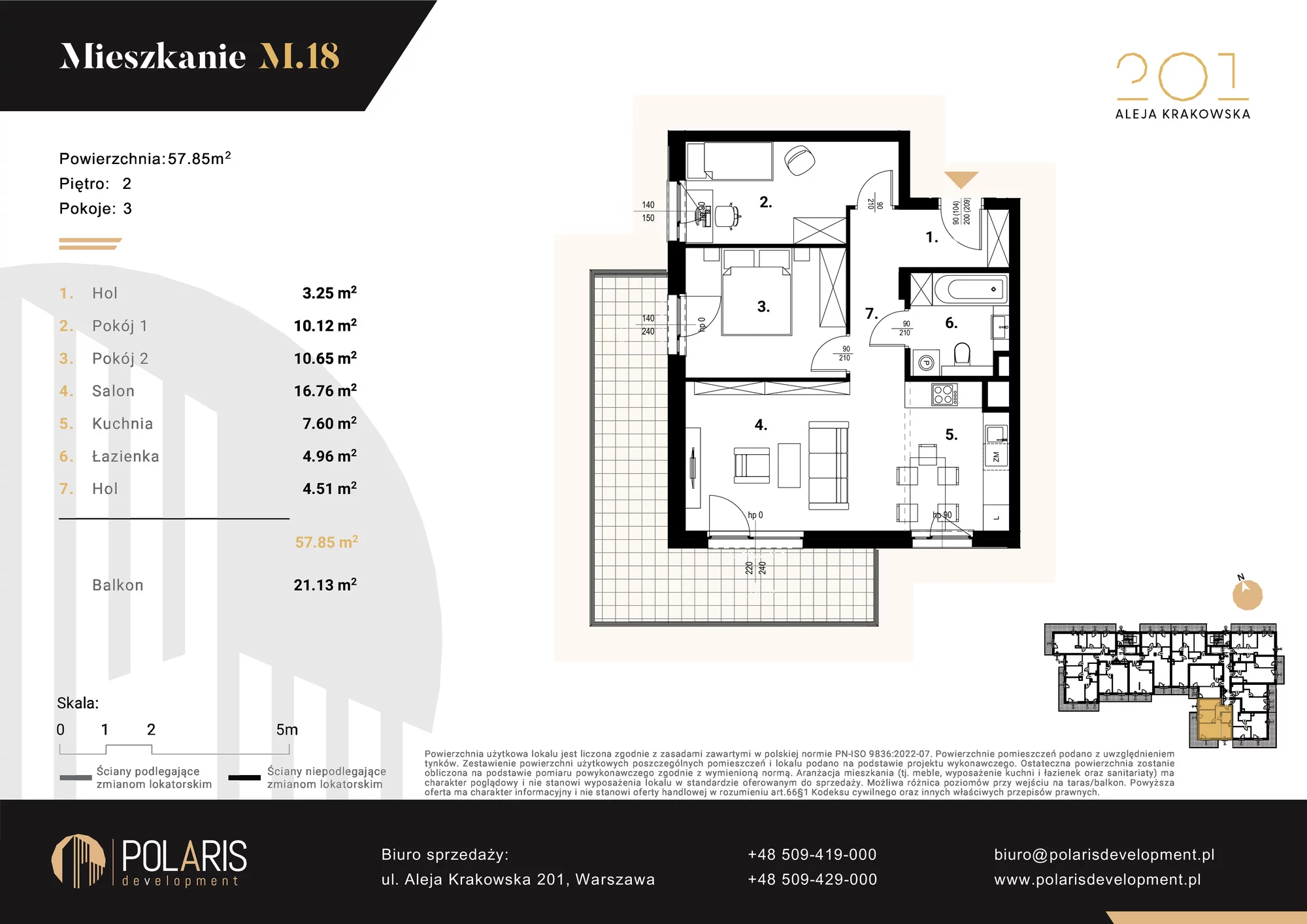 Mieszkanie 57,85 m², piętro 2, oferta nr M18, Aleja Krakowska 201, Warszawa, Włochy, Raków, al. Krakowska 201