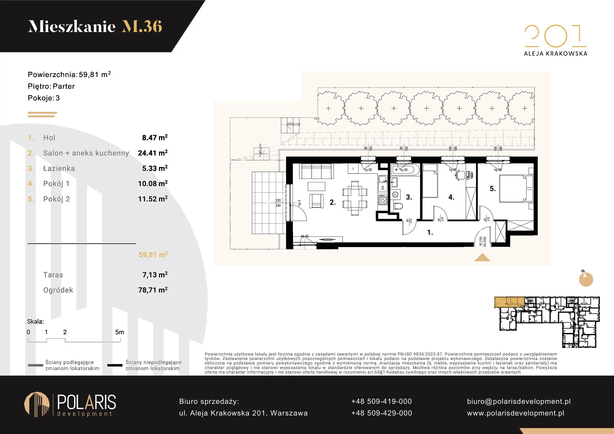 Mieszkanie 59,81 m², parter, oferta nr M36, Aleja Krakowska 201, Warszawa, Włochy, Raków, al. Krakowska 201